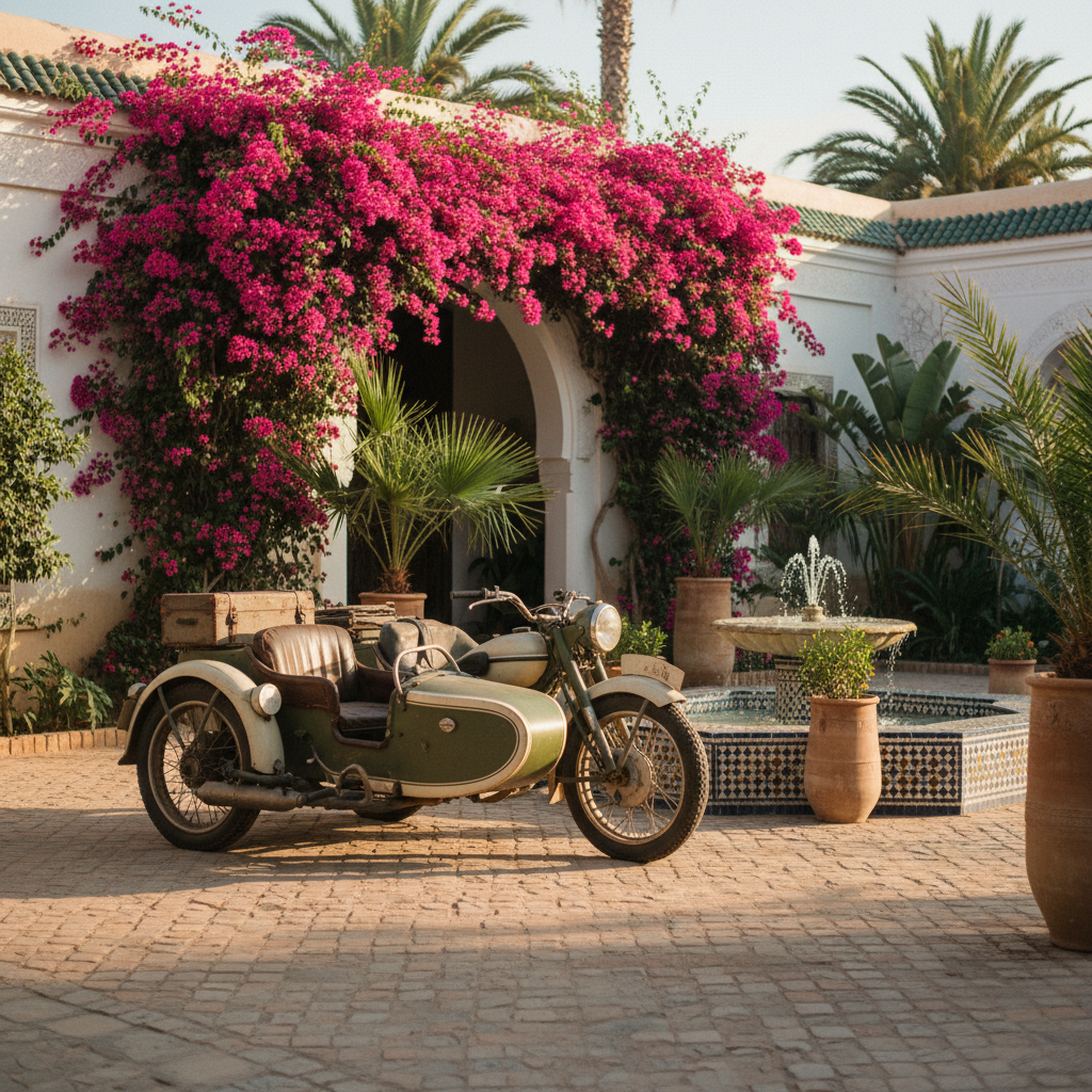Vintage sidecar tour in Marrakech